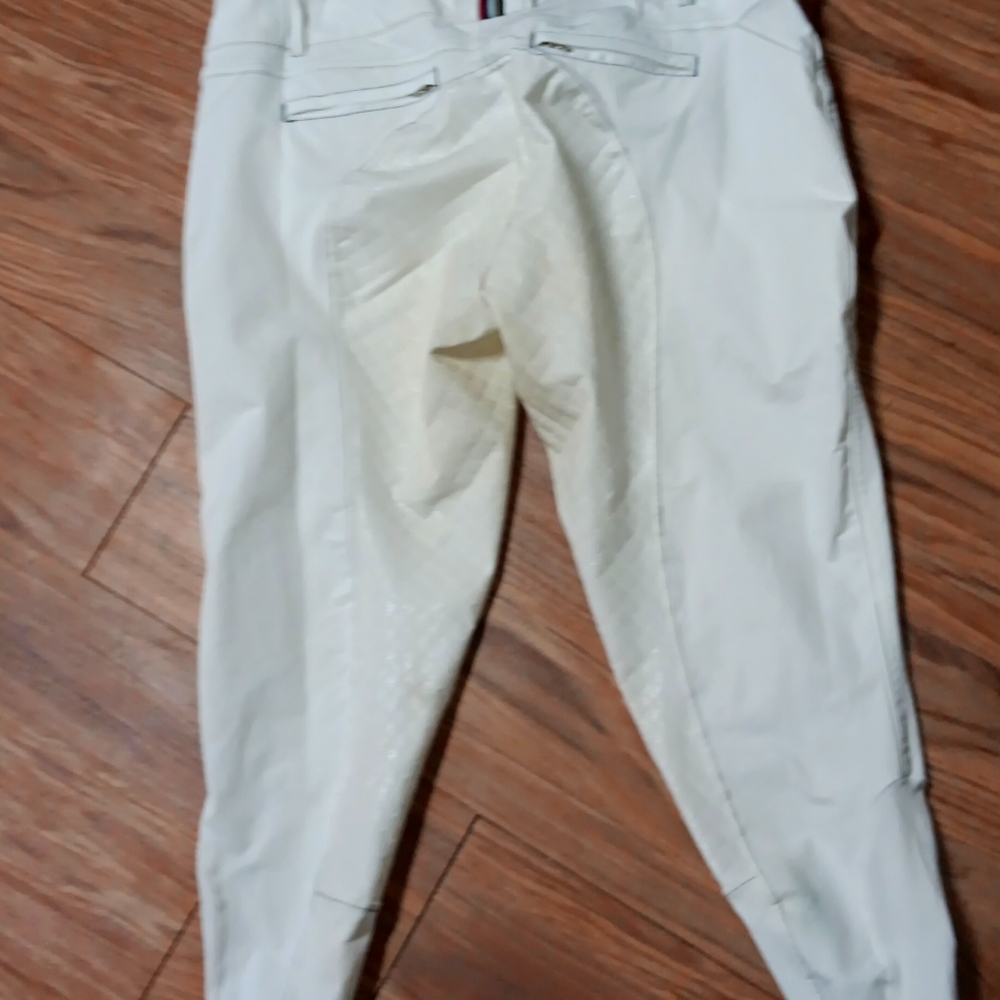 Equestrian wear riding boots and breeches